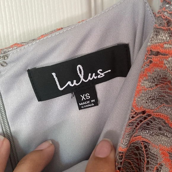 Lulu’s Fleur Allured Grey Lace Midi Dress - Picture 6 of 8